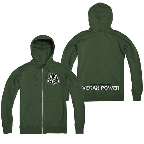 Product image Zip Up Straight Edge And Vegan Clothing | MotiveCo. Vegan Shield Green