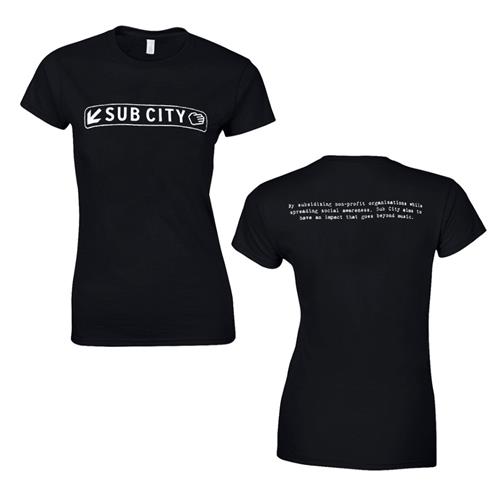 Product image Women's T-Shirt Sub City Records Mission Statement Black 