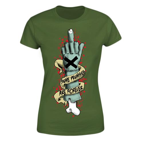 XXX Zombie Hand Olive Girl Shirt