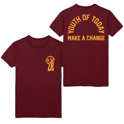 Product image T-Shirt Youth Of Today Make A Change Maroon