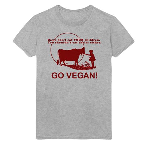 Product image T-Shirt Straight Edge And Vegan Clothing | MotiveCo. New Kids & Cows Heather Gray
