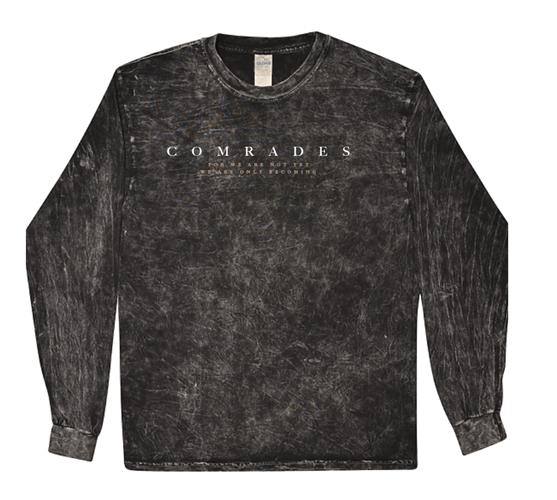 Product image Long Sleeve Shirt Comrades We Are Not Yet Black Acid Wash Embroidered