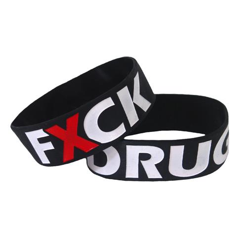 Product image Wristband Straight Edge And Vegan Clothing | MotiveCo. Fxck DRUGS Black