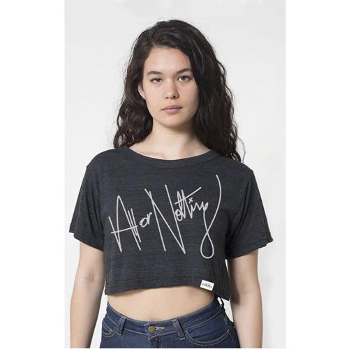 All Or Nothing Tri-Black Girl's Crop Top