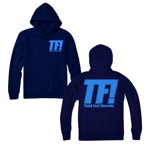 Product image Pullover Think Fast! Records Logo Blue On Blue Navy