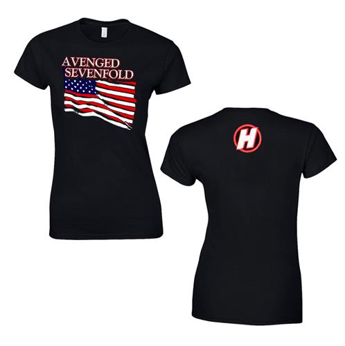 Product image Women's T-Shirt Avenged Sevenfold Flag Black Girl's