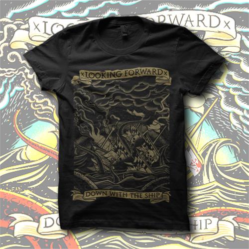 Product image T-Shirt xLooking Forwardx Down With The Ship Black *Final Print*