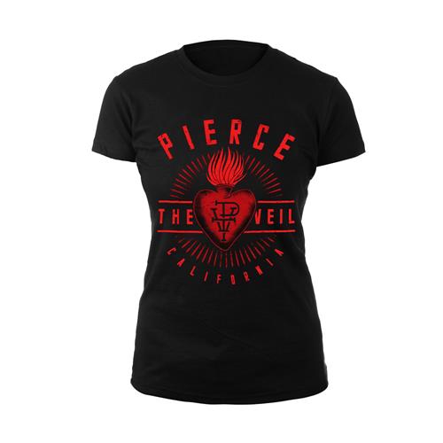 Product image Women's T-Shirt Pierce The Veil Heart Burst Black Girl's T-Shirt 