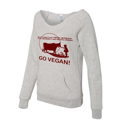 Product image Crewneck Sweatshirt Straight Edge And Vegan Clothing | MotiveCo. New Kids & Cows Eco Oatmeal Crewneck