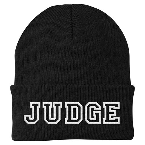 Product image Winter Cap Judge Text Logo Black Flip-Up Beanie
