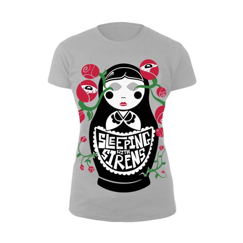 Product image Women's T-Shirt Sleeping With Sirens Doll Silver JRS/Girls