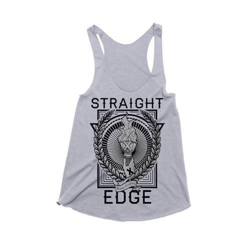 Product image Women's T-Shirt Straight Edge And Vegan Clothing | MotiveCo. Motive Company Torch Tri-Blend Grey Girls Tank