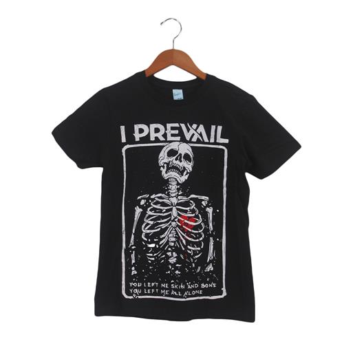 T-Shirt Alone Skeleton Black T-Shirt by 