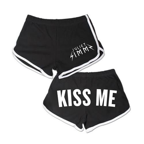 Kiss Me Black/White Booty Shorts