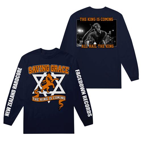 Product image Long Sleeve Shirt Saving Grace The King Is Coming Navy