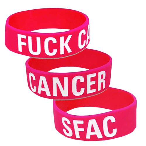 Product image Wristband Shirts For A Cure Fuck Cancer Pink