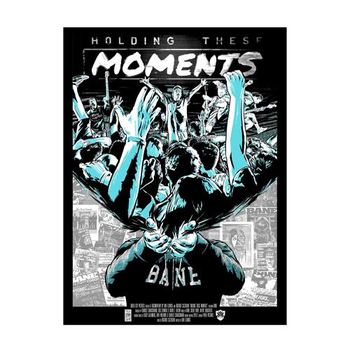 Slightly Damaged Holding These Moments Teal 18X24 Screen Printed