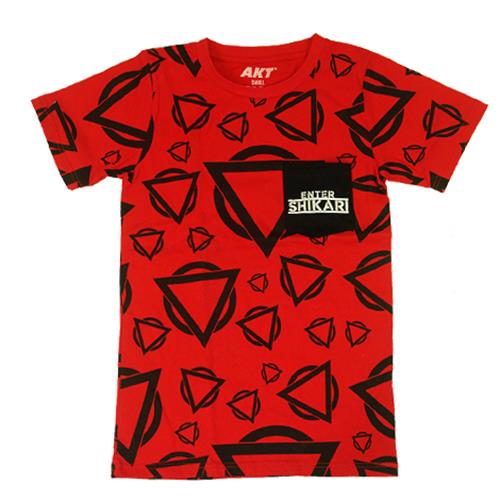 Product image T-Shirt Enter Shikari All-Over Logo Red Pocket