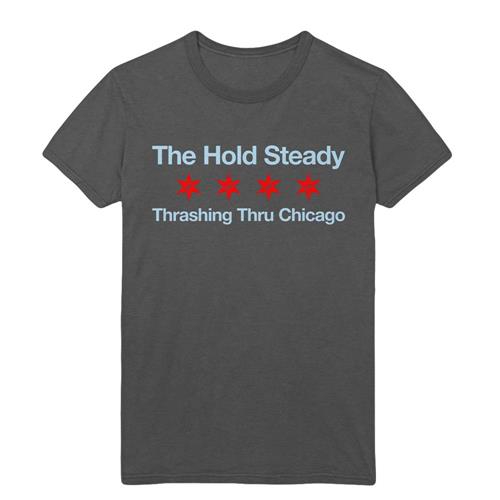 Product image T-Shirt The Hold Steady Thrashing Thru Chicago Grey