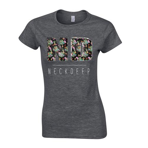 Product image Women's T-Shirt Neck Deep Floral ND Dark Heather  Extra Small