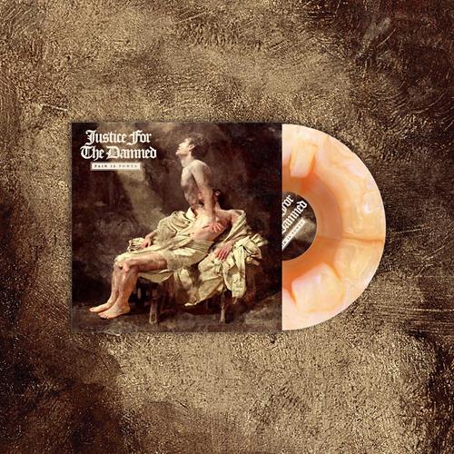 Product image Vinyl LP Justice For The Damned Pain Is Power  Galaxy Milky Clear & Halloween Orange