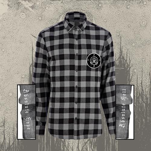 Flannel W/ Patch Black & Grey