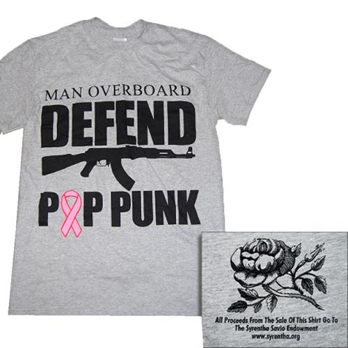 Product image T-Shirt Man Overboard Defend Pink Ribbon Grey