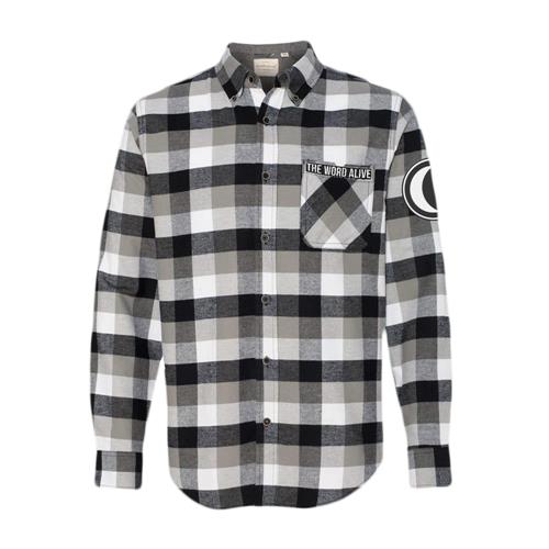 Product image Long Sleeve Shirt The Word Alive Moon/Logo Patch Black/White Flannel