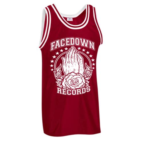 Product image Jersey Facedown Records Praying Hands Red *Sale! Final Print!*