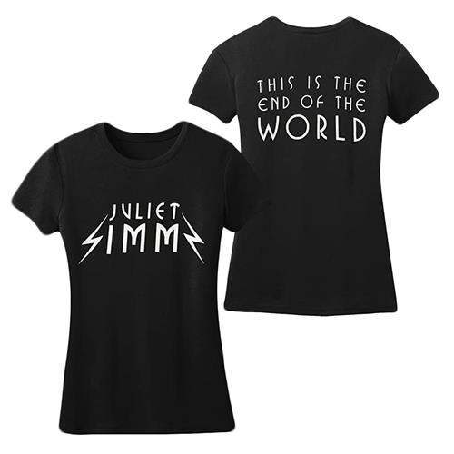 Product image Women's T-Shirt Juliet Simms End Of The World Black