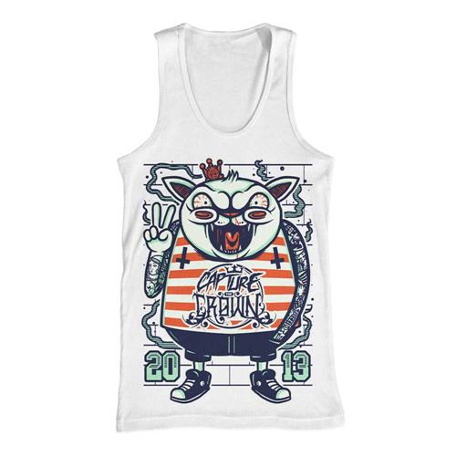 Product image TankTop Capture The Crown Cat Punk White Tank Top