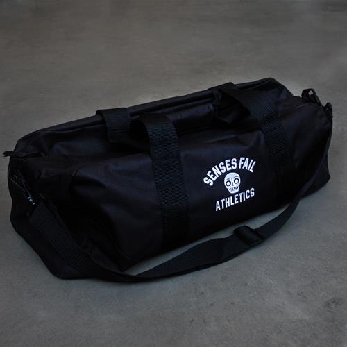 Athletics Black Embroidered Duffel Bag