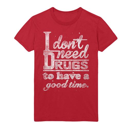Product image T-Shirt Straight Edge And Vegan Clothing | MotiveCo. Motive Company I Don't Need Drugs Red