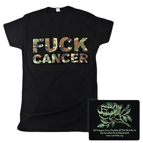 Product image Women's T-Shirt Shirts For A Cure Fuck Cancer Camo
