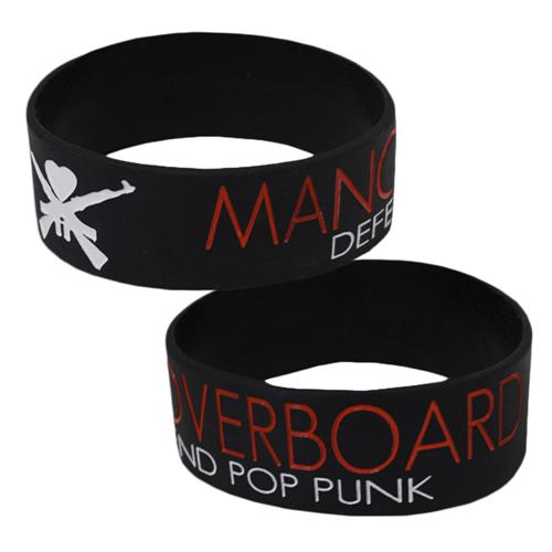 Product image Wristband Man Overboard D.P.P. Red Logo Version Black