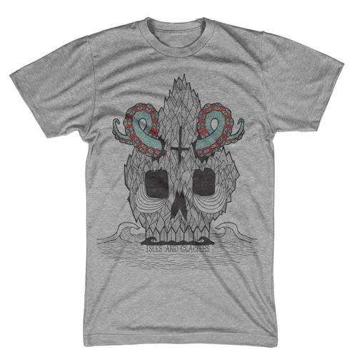 Product image T-Shirt Isles & Glaciers Tenta-Skulls Heather Grey 