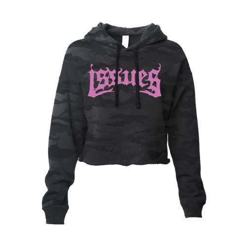 Product image Pullover Issues Death Metal Logo Black Camo Cropped