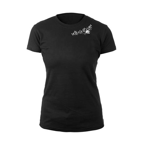 Product image Women's T-Shirt Only Crime Skull And Bones Black Girl's