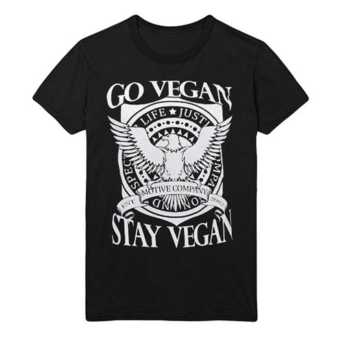 Product image T-Shirt Straight Edge And Vegan Clothing | MotiveCo. Stay Vegan Eagle Black