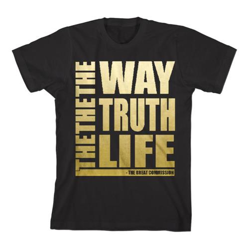 Product image T-Shirt The Great Commission The Way The Truth The Life Foil Black *Sale! Final Print*