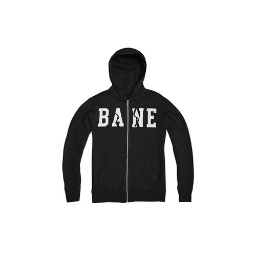 Product image Zip Up Bane White Logo SCREEN PRINTED On Black