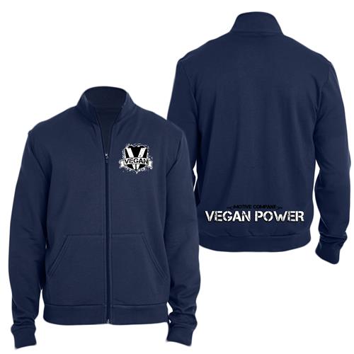 Product image Fleece Jogger Straight Edge And Vegan Clothing | MotiveCo. Vegan Shield Blue Jogger