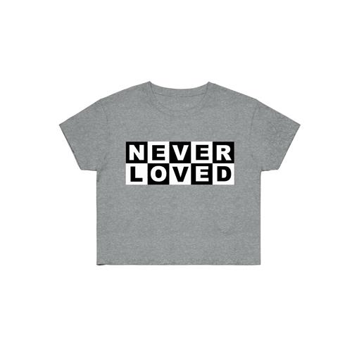Product image Women's T-Shirt Never Loved Logo Deep Heather Crop Top