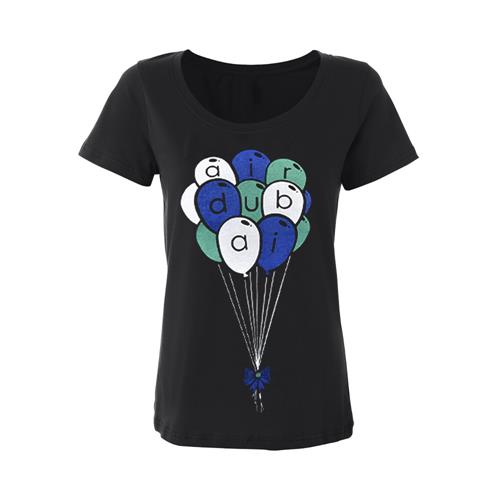 Product image Women's T-Shirt Air Dubai Balloons Black