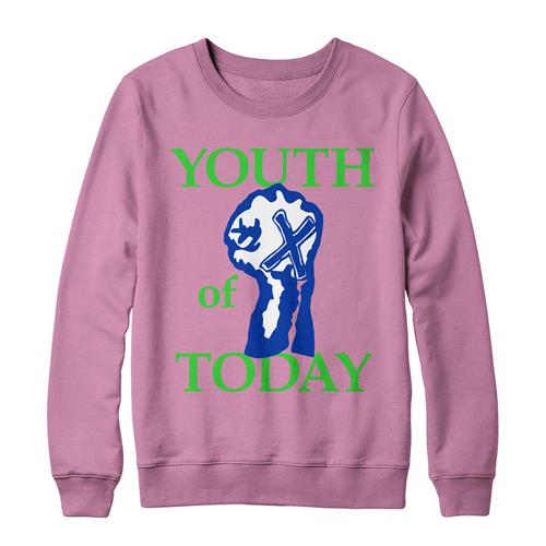 Product image Crewneck Sweatshirt Youth Of Today Fist Light Pink Crewneck