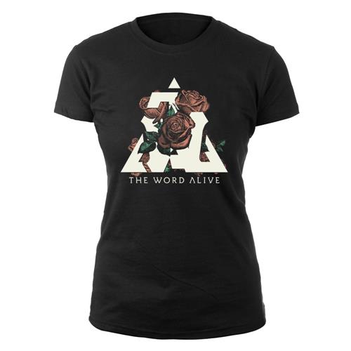 Triangle Roses Black Girl's T-Shirt