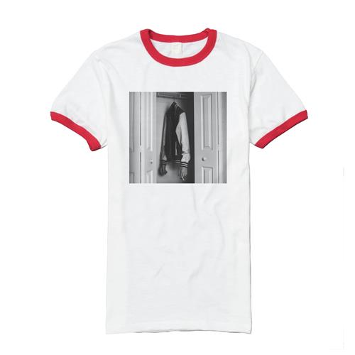 Product image Ringer T-Shirt Happy. Album White/Red