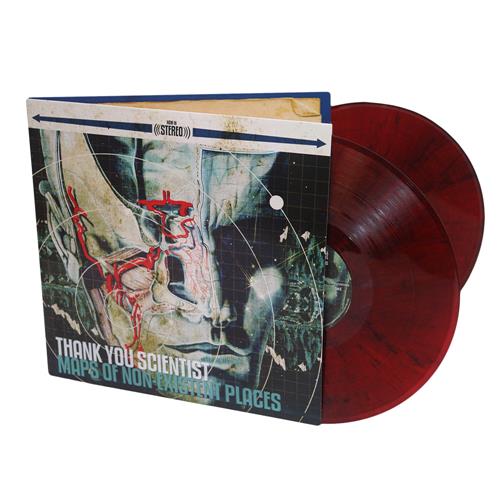 Product image Vinyl LP Thank You Scientist Maps Of Non Existant Places Translucent Red with Smoky Black Swirls