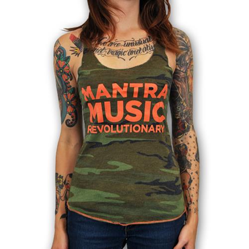 Mantralogy Mantra Music Revolutionary Camo Girl's Tank