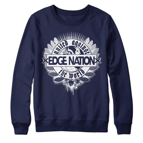 Product image Crewneck Sweatshirt Straight Edge And Vegan Clothing | MotiveCo. Edge Nation Navy Crewneck